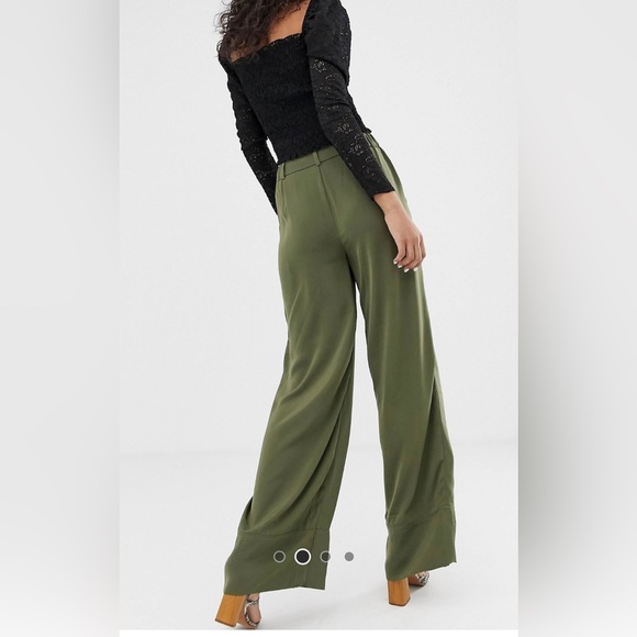 Vero Moda Tall Wide Leg Pants in Green size S(6) - Picture 9 of 10